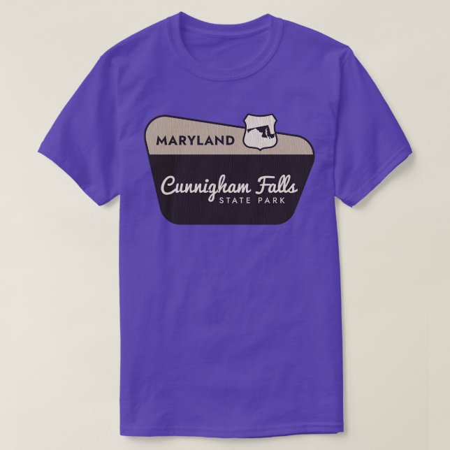 Cunningham Falls State Park Maryland Welcome Sign T-Shirt (Design Front)