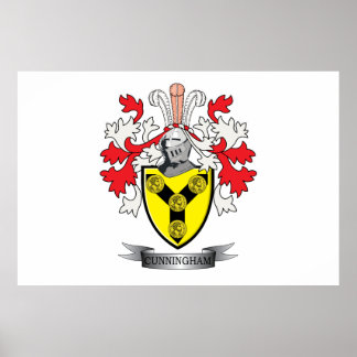 Cunningham Family Crest Coat of Arms Poster