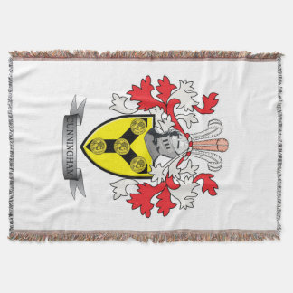 Cunningham Family Crest Coat of Arms Throw Blanket