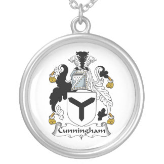 Cunningham Family Crest Silver Plated Necklace
