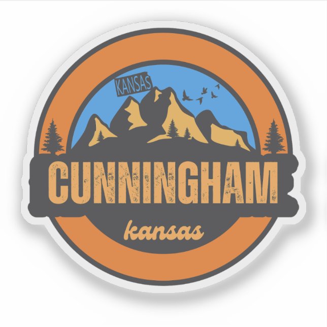 Cunningham, Kansas Sticker (Front)