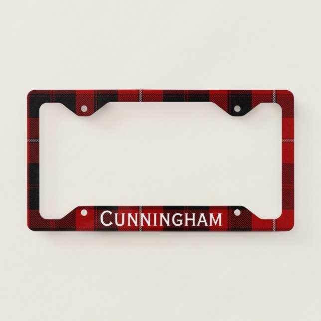 Cunningham Plaid License Plate Frame (Front)