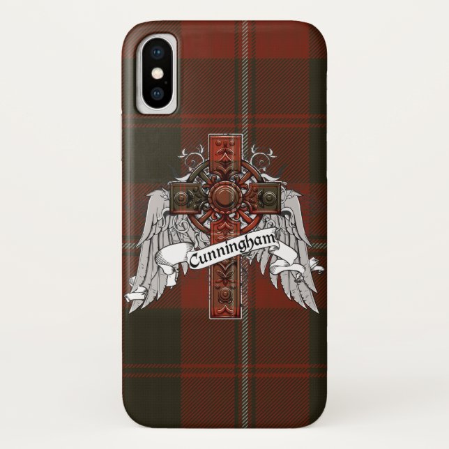 Cunningham Tartan Cross Case-Mate iPhone Case (Back)