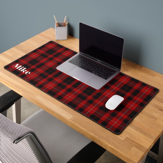 Cunningham Tartan Plaid Personalized Desk Mat (Office 2)