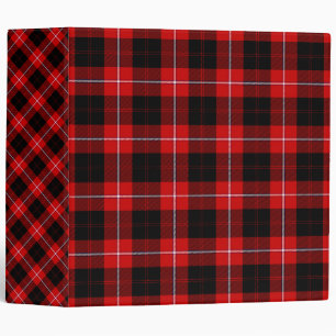 Cunningham Tartan Red Black Plaid 3 Ring Binder
