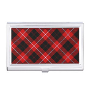 Cunningham Tartan Red Black Plaid Business Card Case