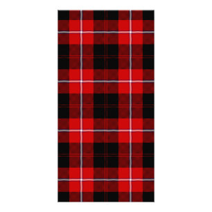 Cunningham Tartan Red Black Plaid Card