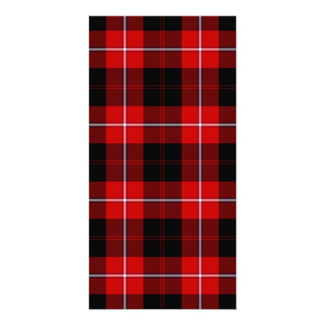 Cunningham Tartan Red Black Plaid Card (Front)