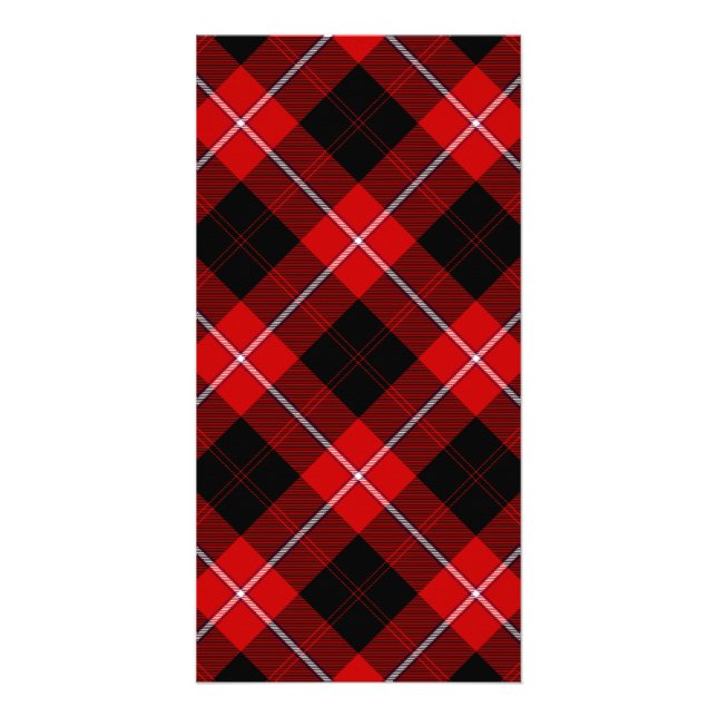 Cunningham Tartan Red Black Plaid Card (Front)
