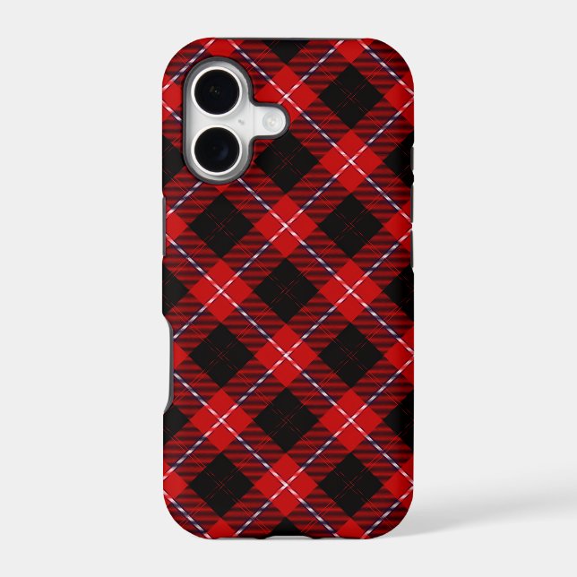 Cunningham Tartan Red Black Plaid Case-Mate iPhone Case (Back)