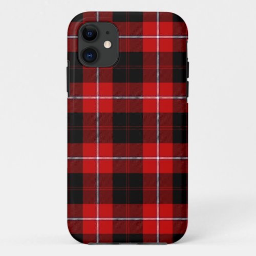 Cunningham Tartan Red Black Plaid iPhone 11 Case