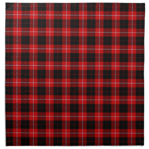 Cunningham Tartan Red Black Plaid Cloth Napkin