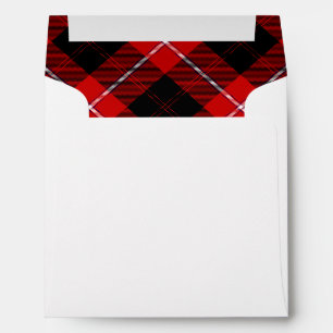 Cunningham Tartan Red Black Plaid Envelope