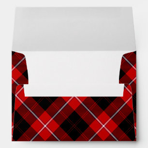 Cunningham Tartan Red Black Plaid Envelope