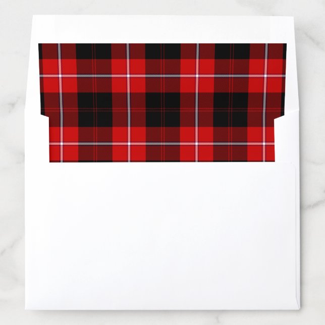 Cunningham Tartan Red Black Plaid Envelope Liner (In Envelope)