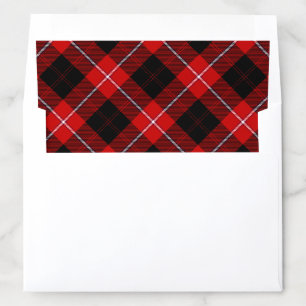 Cunningham Tartan Red Black Plaid Envelope Liner