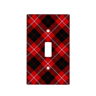 Cunningham Tartan Red Black Plaid Light Switch Cover