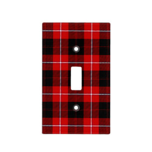 Cunningham Tartan Red Black Plaid Light Switch Cover