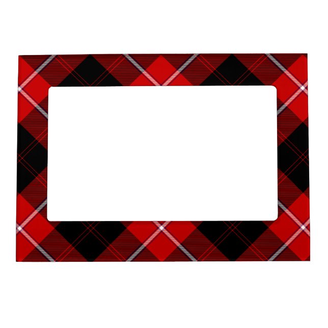 Cunningham Tartan Red Black Plaid Magnetic Frame (Front)