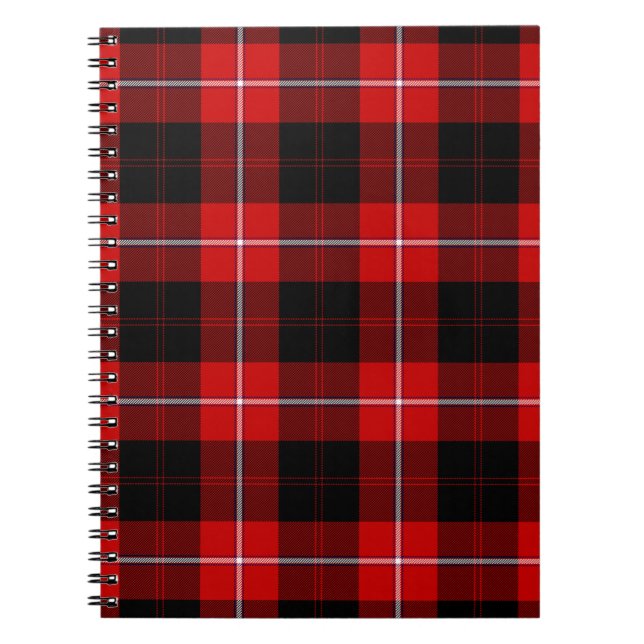 Cunningham Tartan Red Black Plaid Notebook (Front)