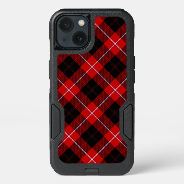 Cunningham Tartan Red Black Plaid Otterbox iPhone Case (Back)