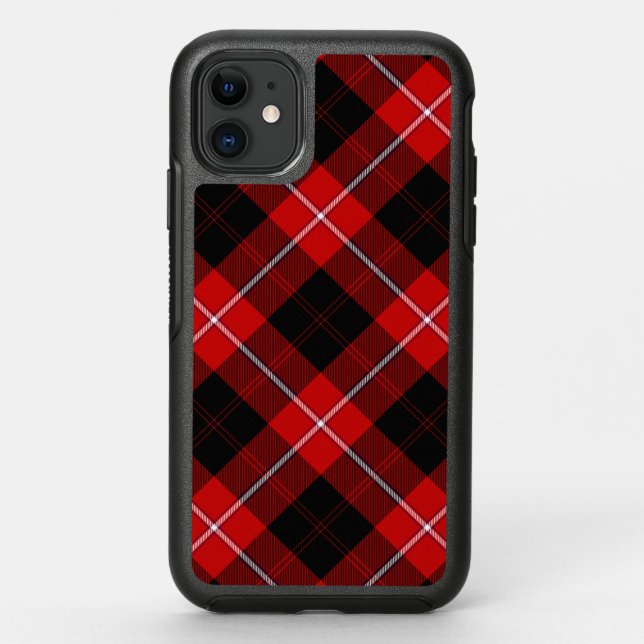Cunningham Tartan Red Black Plaid Otterbox iPhone Case (Back)