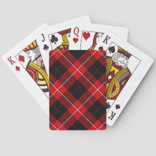 Cunningham Tartan Red Black Plaid Poker Cards