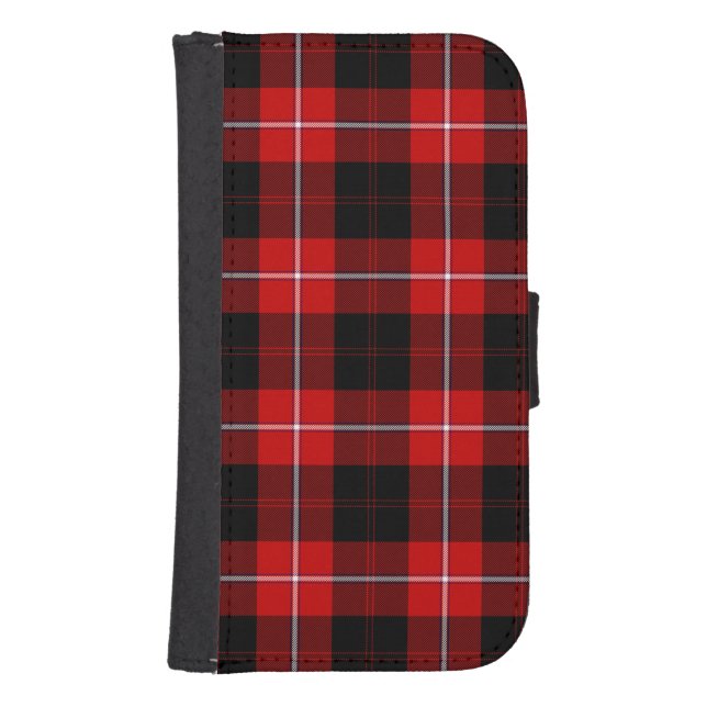 Cunningham Tartan Red Black Plaid Samsung Galaxy Wallet Case (Front)