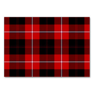 Cunningham Tartan Red Black Plaid Table Number