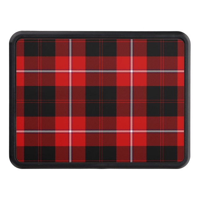 Cunningham Tartan Red Black Plaid Tow Hitch Cover (Front)