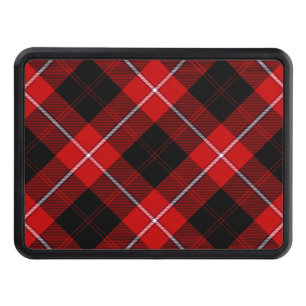 Cunningham Tartan Red Black Plaid Tow Hitch Cover