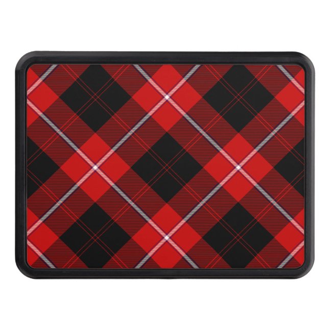 Cunningham Tartan Red Black Plaid Tow Hitch Cover (Front)