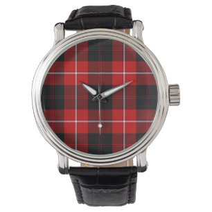 Cunningham Tartan Red Black Plaid Watch