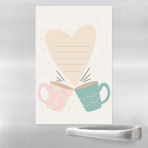 Cup and Hearts Magnetic Dry Erase Sheet