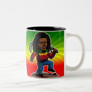 cup Bob Marley Cartoon Style   Rasta Regg