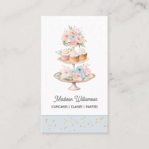 Cup Cake Bakery  Baker Chef Catering OR Code  Business Card