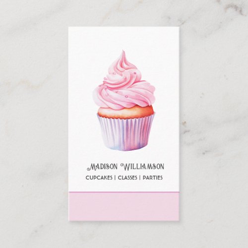 Cup Cake Bakery  Baker Chef Catering OR Code  Business Card