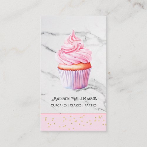 Cup Cake Bakery  Baker Chef Catering OR Code  Business Card