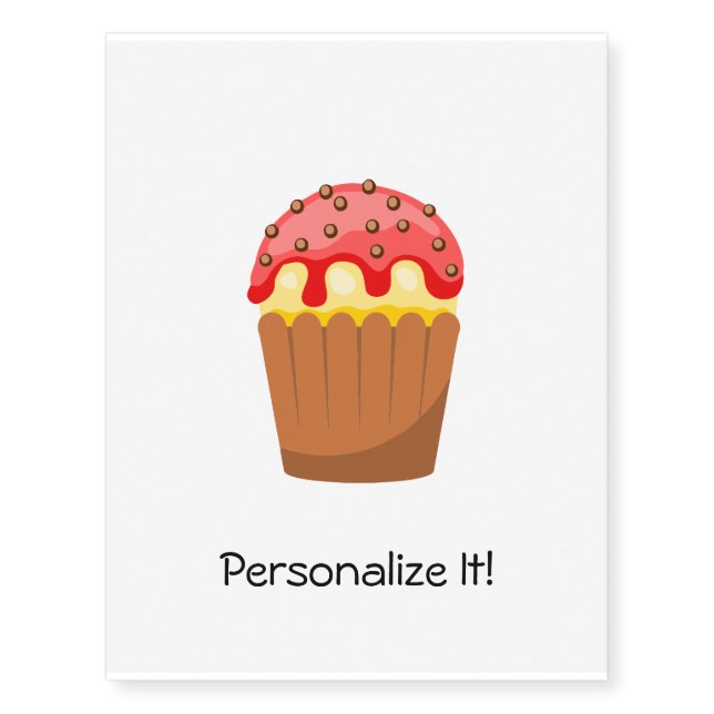 Cup Cake Temporary Tattoos (Front)