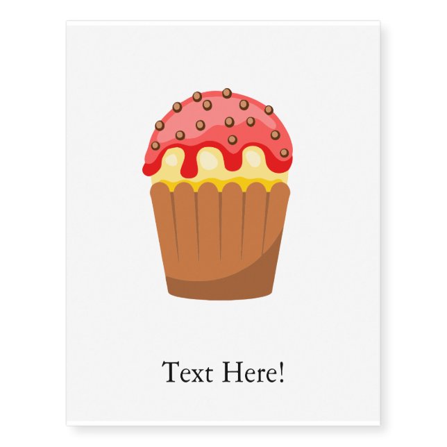 Cup Cake Temporary Tattoos (Front)
