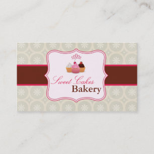 Cup Cakes Bakery Sweet Treats Business Card