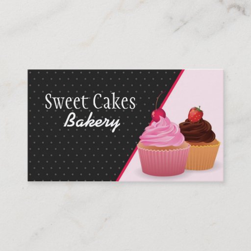 Customizable Cup Cakes Bakery Sweet Treats Business Card