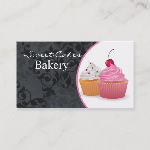 Customizable Cup Cakes Bakery Sweet Treats Business Card
