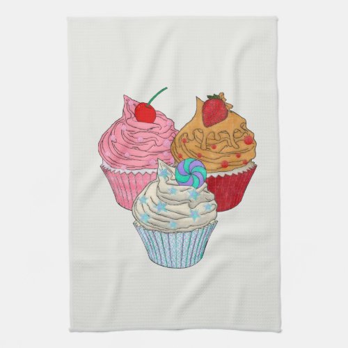 Cup Cakes Kitchen Towel