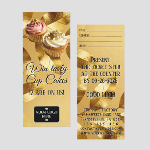 Cup Cakes with golden decoration 2 Raffle Tickets