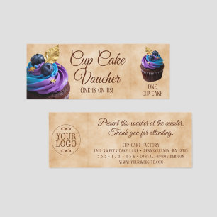 Cup Cakes with golden decoration 5 Raffle Tickets