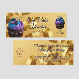 Cup Cakes with golden decoration 5 Raffle Tickets