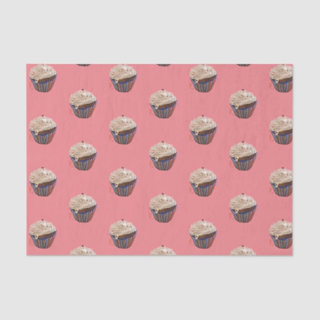 Cup cakesTissue Paper - 15 gsm (10lb), White (Front)