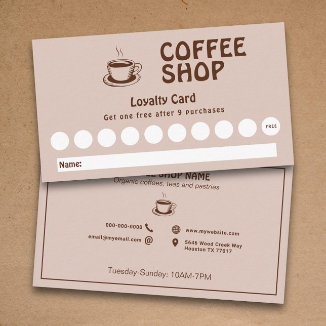 Cup & Coffee Shop Loyalty Card (Cup & Coffee Shop Loyalty Card)