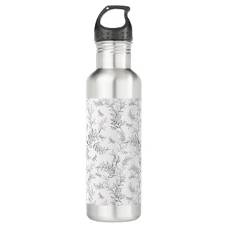 Cup design using a pattern in the style of line ar stainless steel water bottle